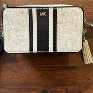 Michael Kors Black and White Crossbody Bag
